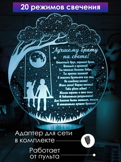 Оригинальный подарок лучшему брату ночник SIBMAGIC S049